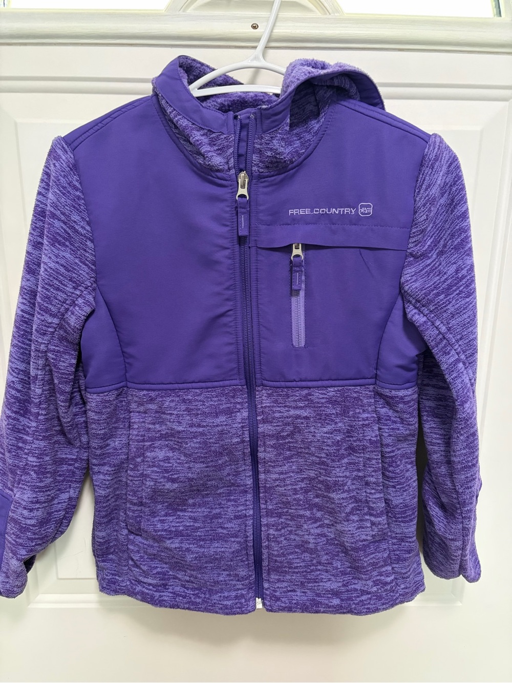 Free Country Purple Girls' Hooded Zip Jacket